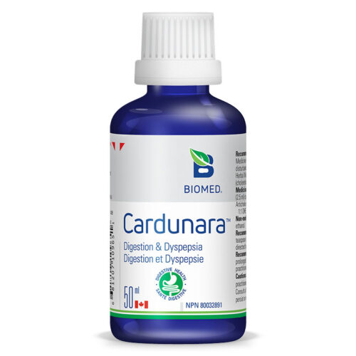 Bottle of Cardunara herbal supplement for liver and gallbladder support
